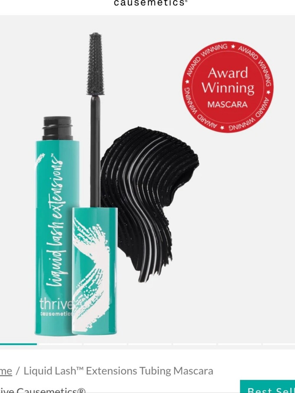 Thrive Causemetics Liquid Lash™ Extensions Tubing Mascara — Black .38oz.